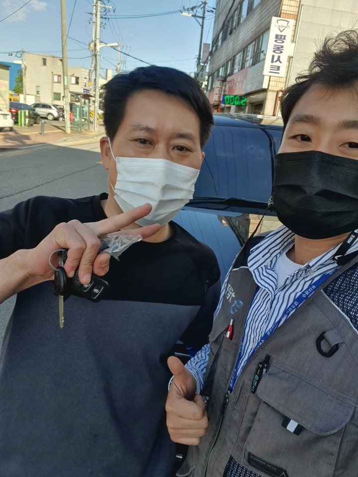 수원중고차 진담카 고객님의 짧은 주행거리에 싼타페CM 중고 후기